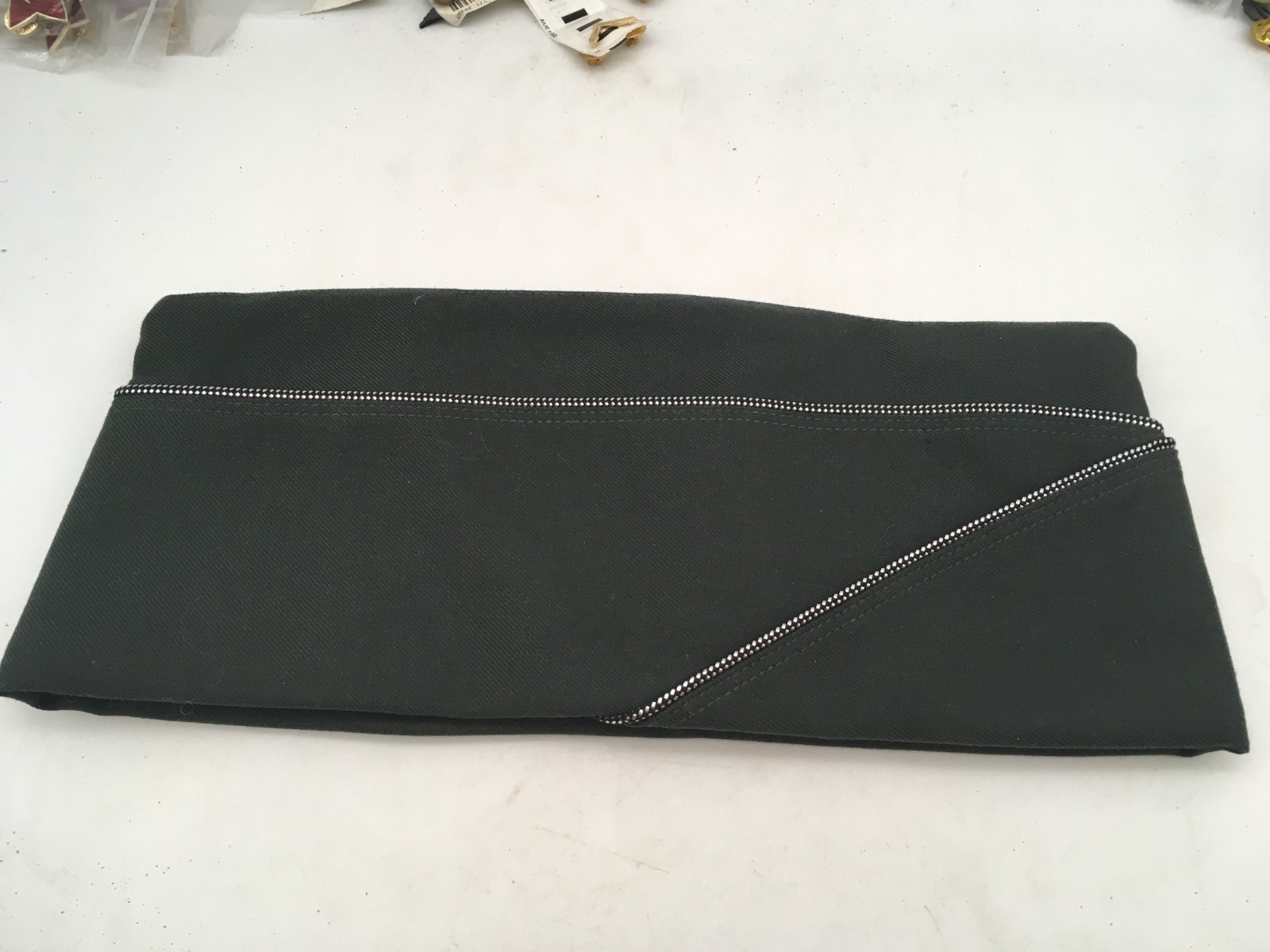 NOS US Army 60s Bancroft Side Garrison Cap Hat Silver Piping 7 3/4