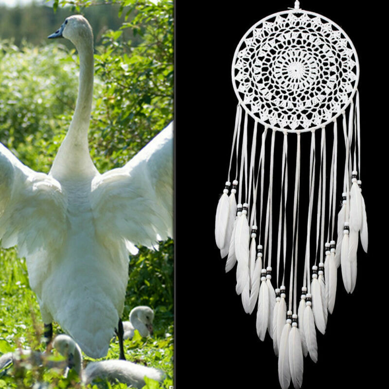 DIY Large Handmade Dream Catcher Feathers Hanging Dreamcatcher Wall Decor Home