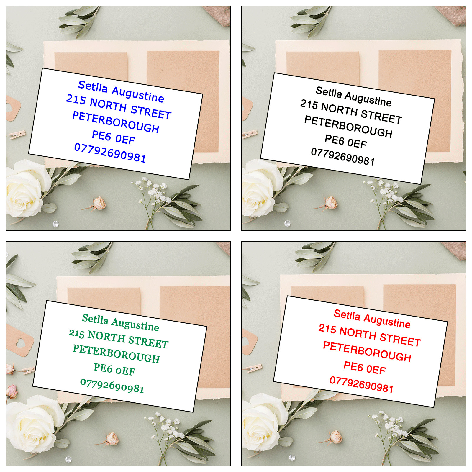 Custom Self-Inking Rubber Stamps Personalized Return Address Up to 3-8 Lines