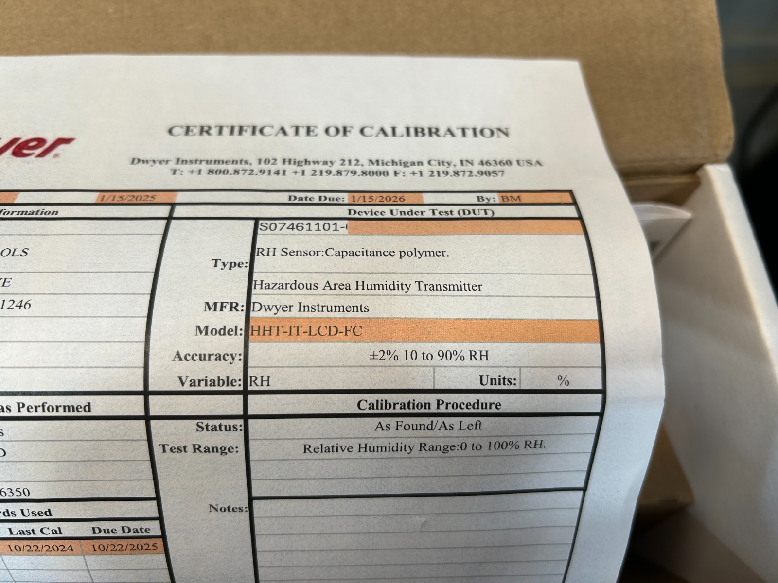 Dwyer HHT-IT-LCD-FC Humidity Transmitter