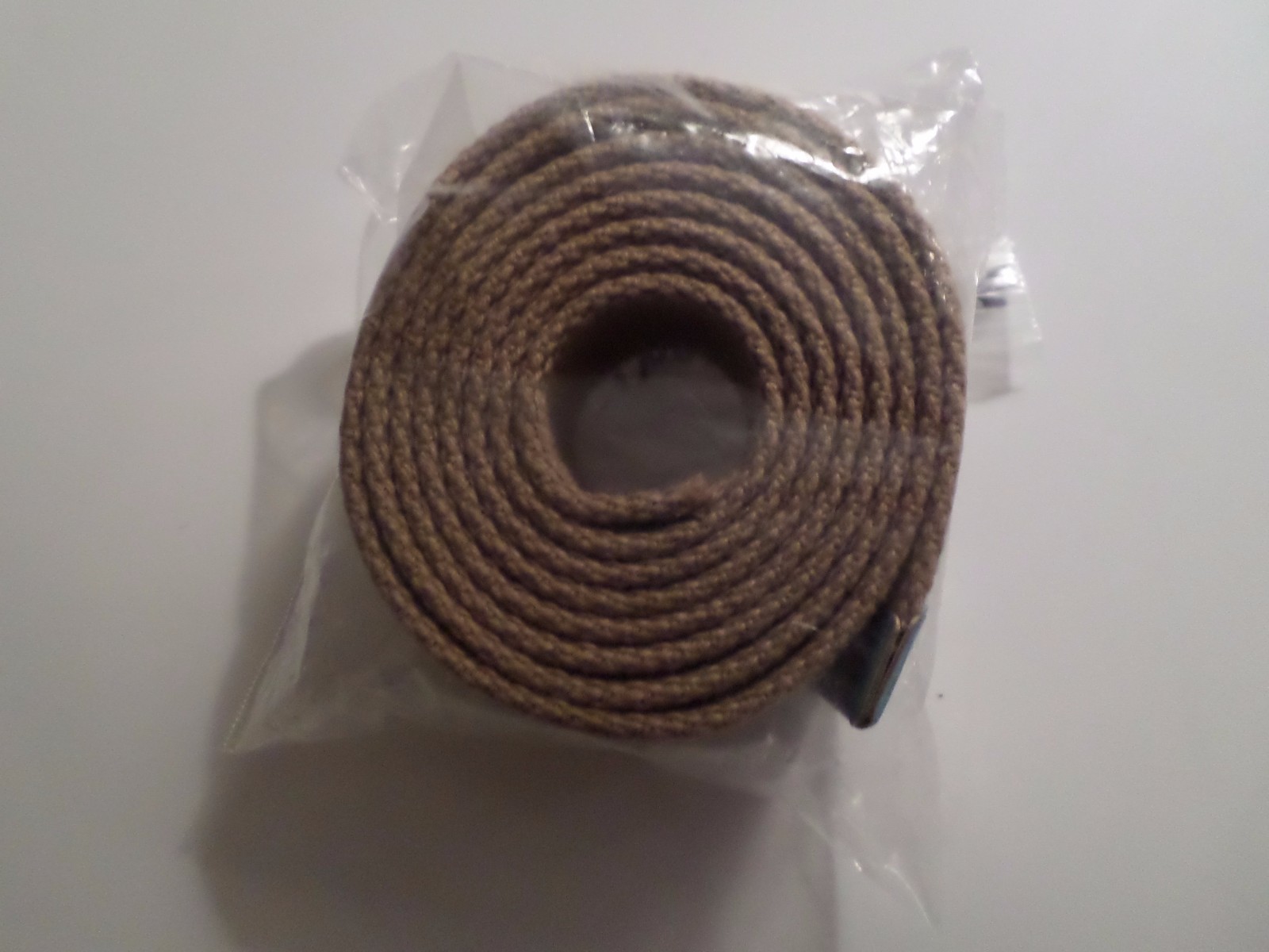U.S MILITARY KHAKI HEAVY WEB BELT WITH BRASS PLATED TIP BELT ONLY USA MADE