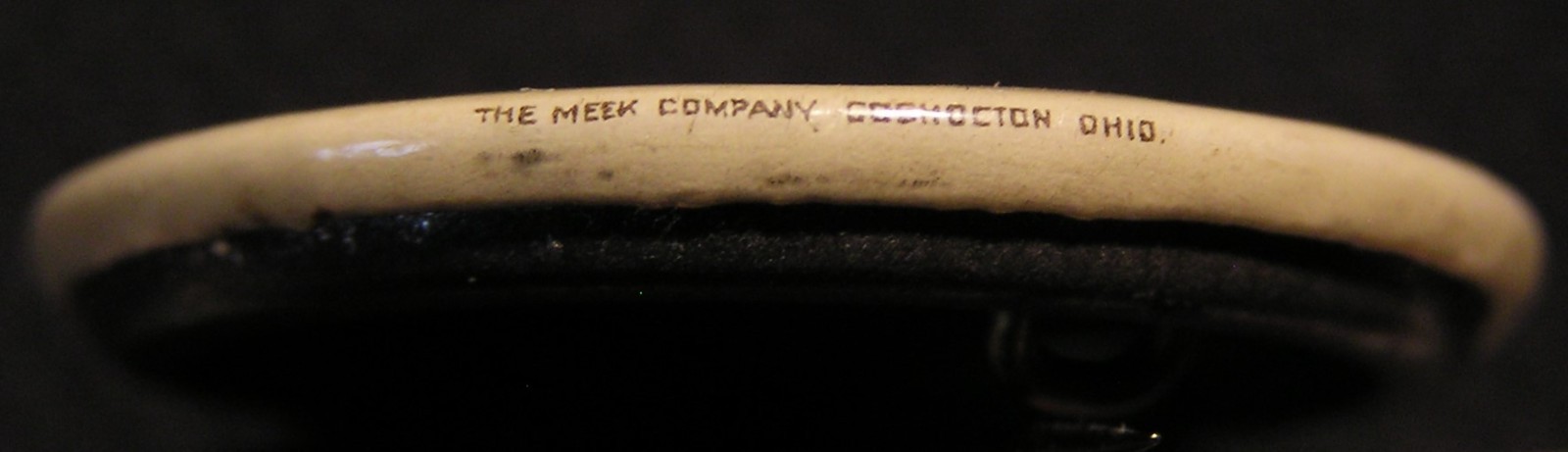 c1900 1.25" FOX RIVER BUTTER CO DAIRY ADVERTISING PIN - AURORA IL - THE MEEK CO