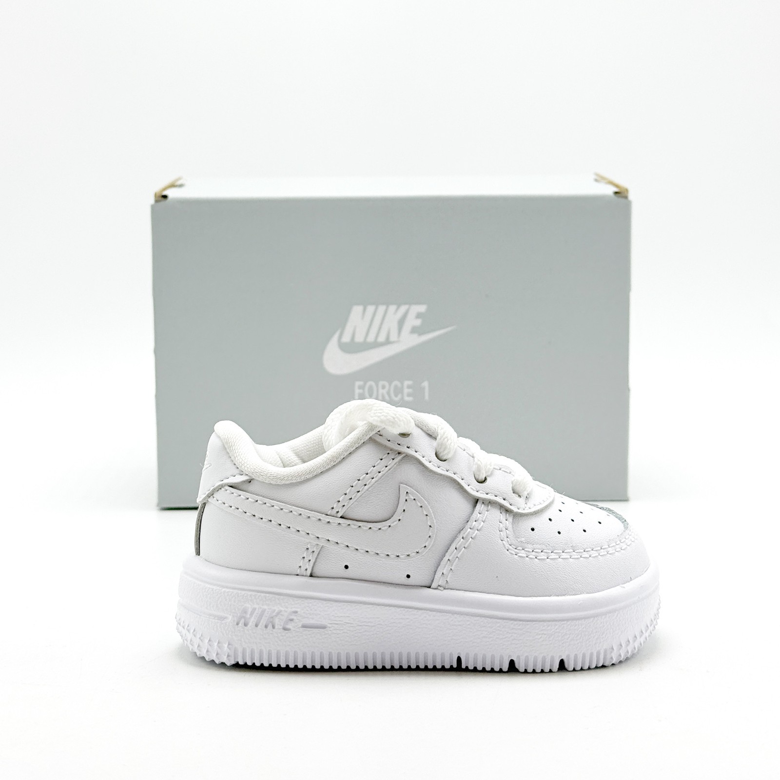 *NEW* TODDLER BABY NIKE AIR FORCE 1 LOW (TD) WHITE / WHITE (IF1674 100) 👍