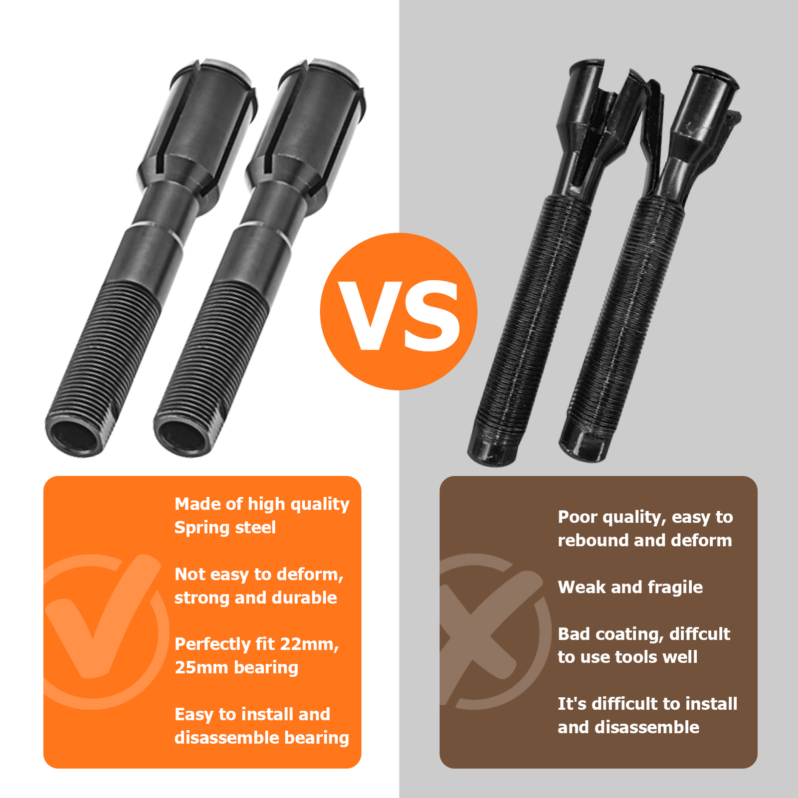 Twin Cam Inner Cam Bearing Installer & Puller Tools For Harley Davidson 1999-UP