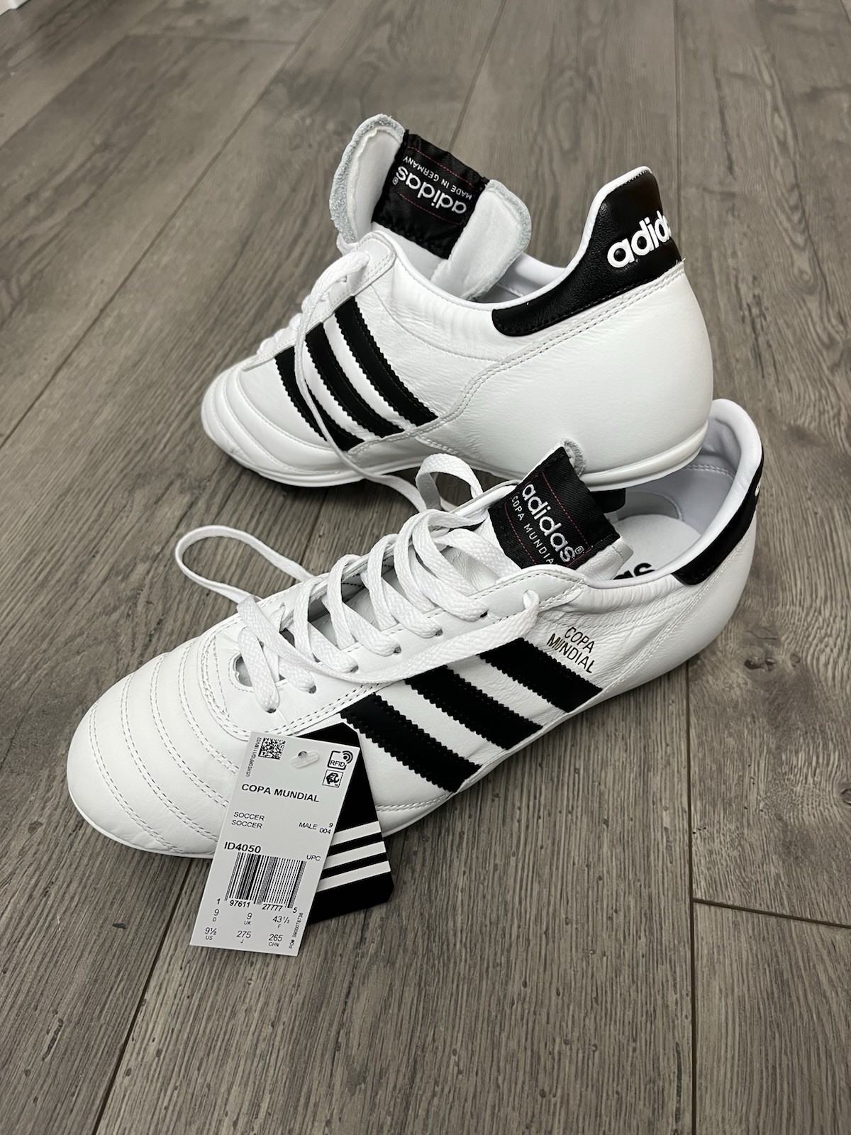 Adidas Copa Mundial FG Soccer Cleats White Leather ID4050 Men's Sizes Brand New