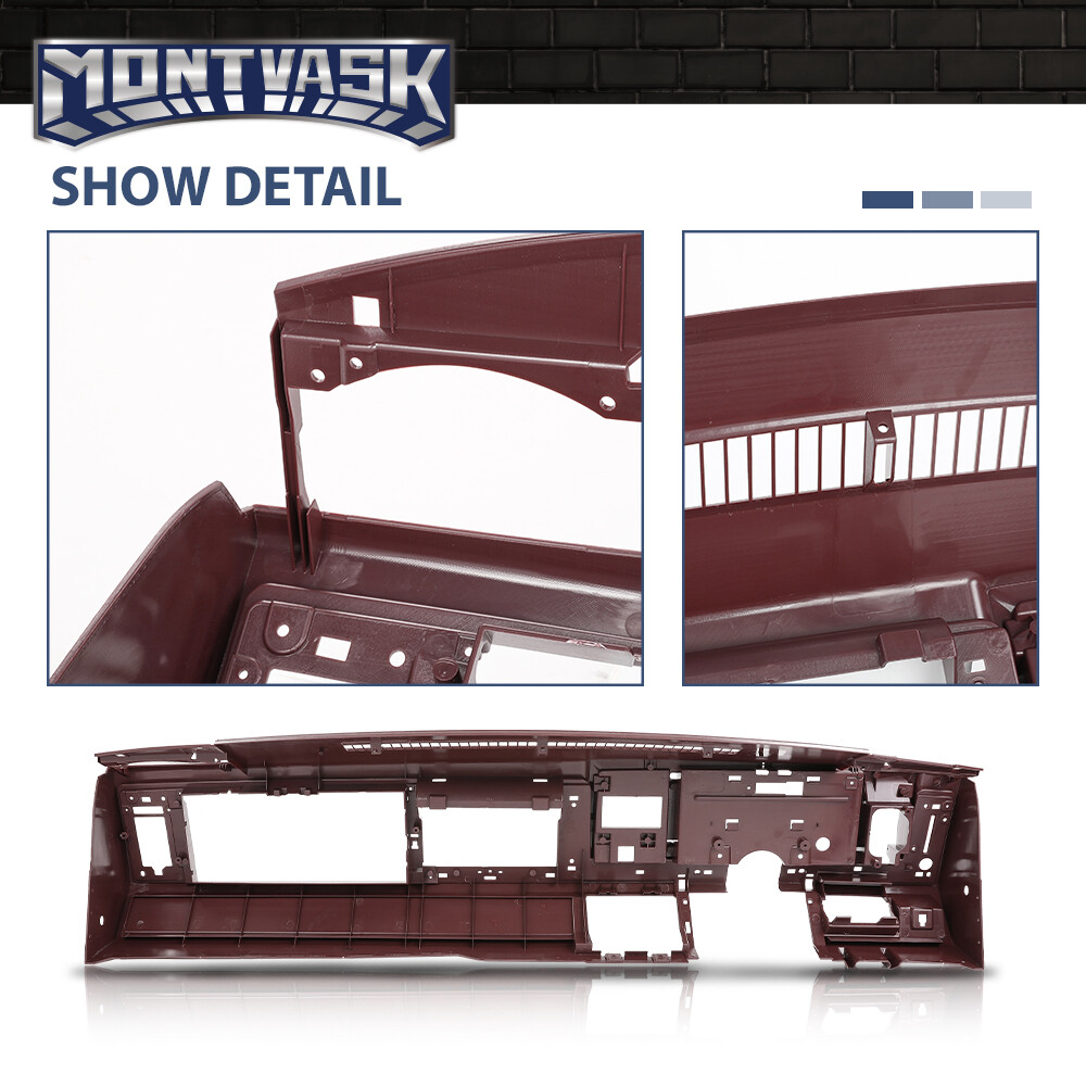 Fit For 1988-1994 Chevy GMC C/K Truck Suburban Blazer Dashboard Dash Core Red