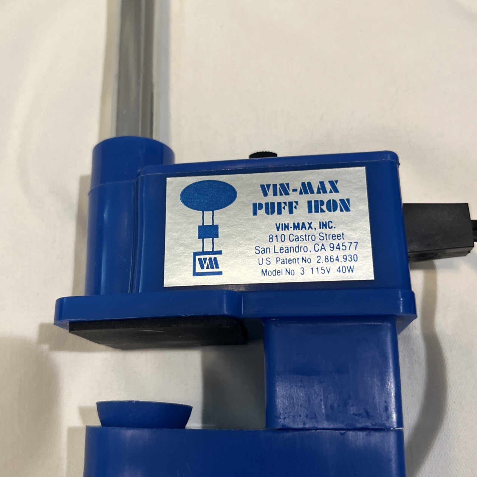 VIN MAX Puff Iron Model 3 Hi Lo Off Heat Control Box & Paperwork Great Cond