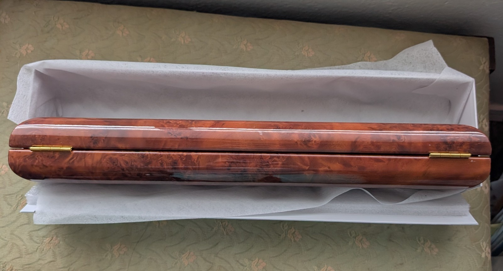 Wiseman Of London Flute Case. Burr Wood. C/B Foot W/Box
