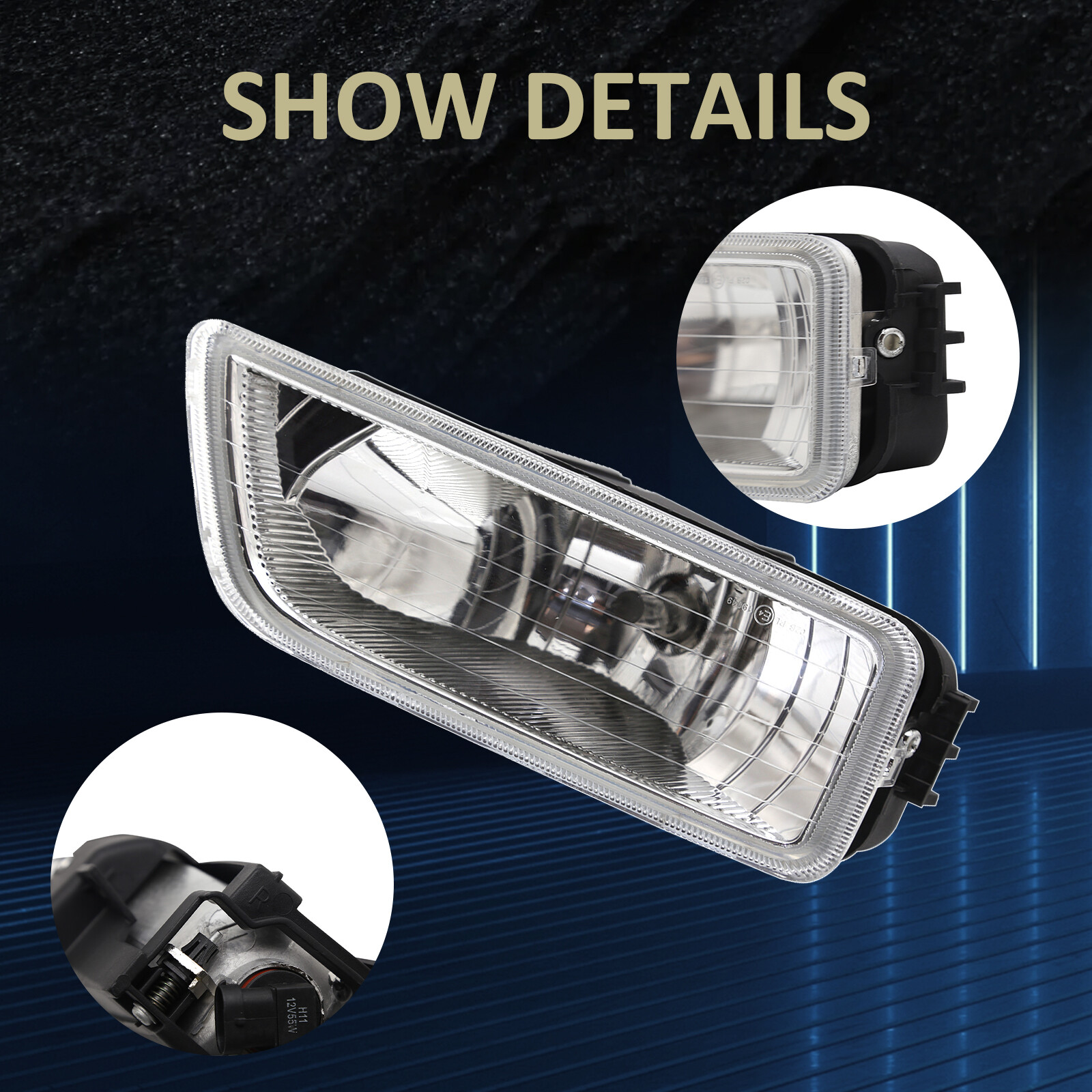 Pair For Honda Accord 2003-2007 4DR Front Bumper Driving Fog Light Lamp w/Wiring