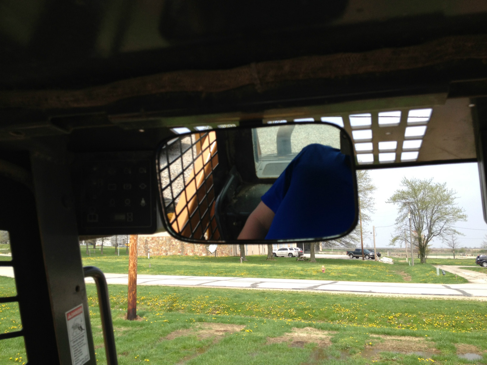 Universal Rearview Mirror for Skid Steer such as Case, Bobcat, Mustang, Cat....