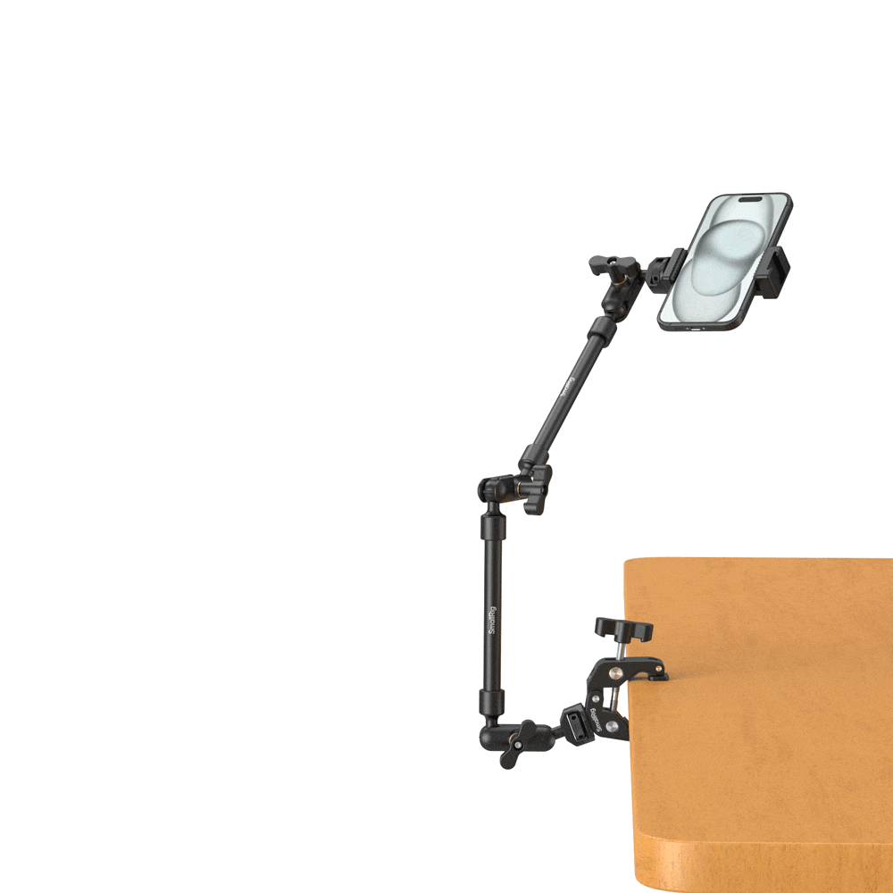 SmallRig 22" Magic Arm w Clamp, Overhead Phone Mount, Flexible Desk Camera Mount
