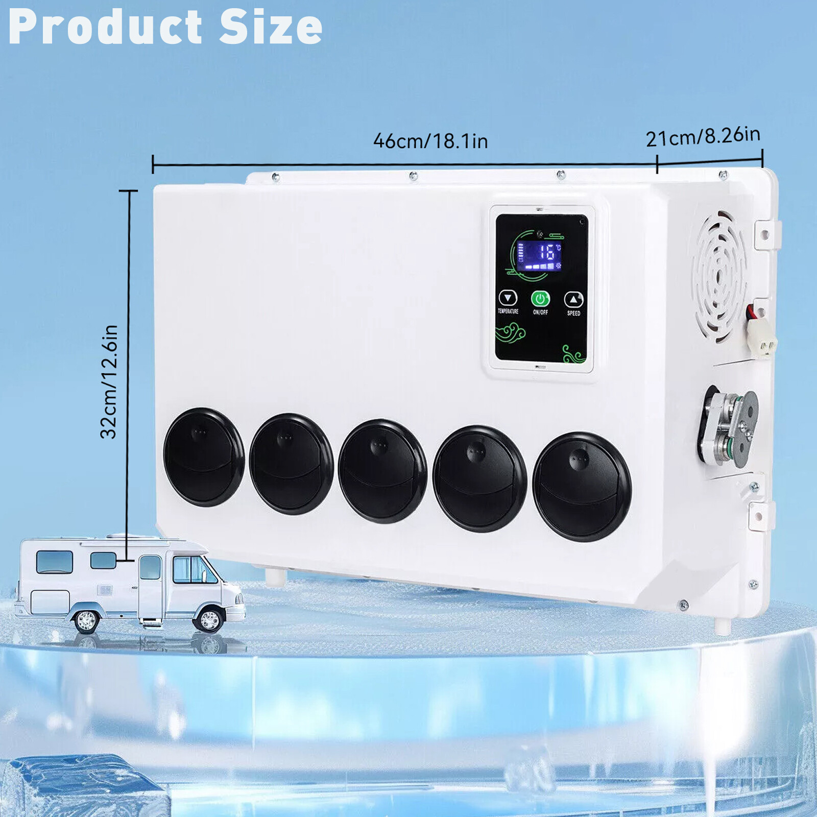 12V Split Truck Air Conditioner 12000Btu A/C Fit Semi Trucks Bus Tractor Caravan