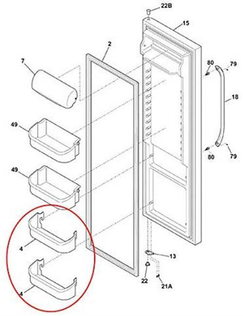 Lower Door Bin ( 2 Pieces ) Compatible with Frigidaire Refrigerator 240323002