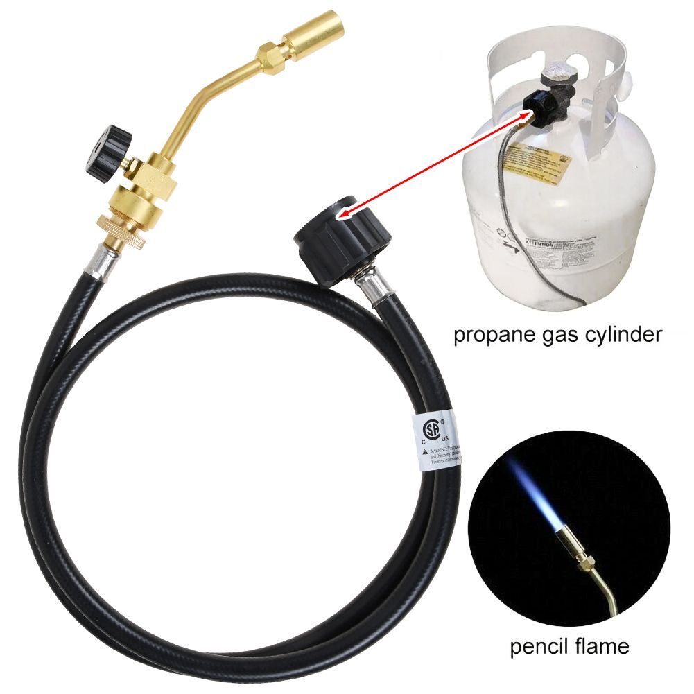 Mapp Propane Gas Tank Turbo Torch Hose Adapter Kit Brazing Soldering Welding New