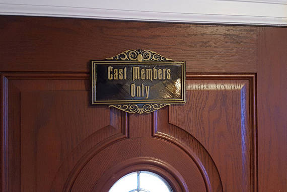 9" Haunted Mansion Inspired Cast Members Only Prop Sign / Plaque Replica