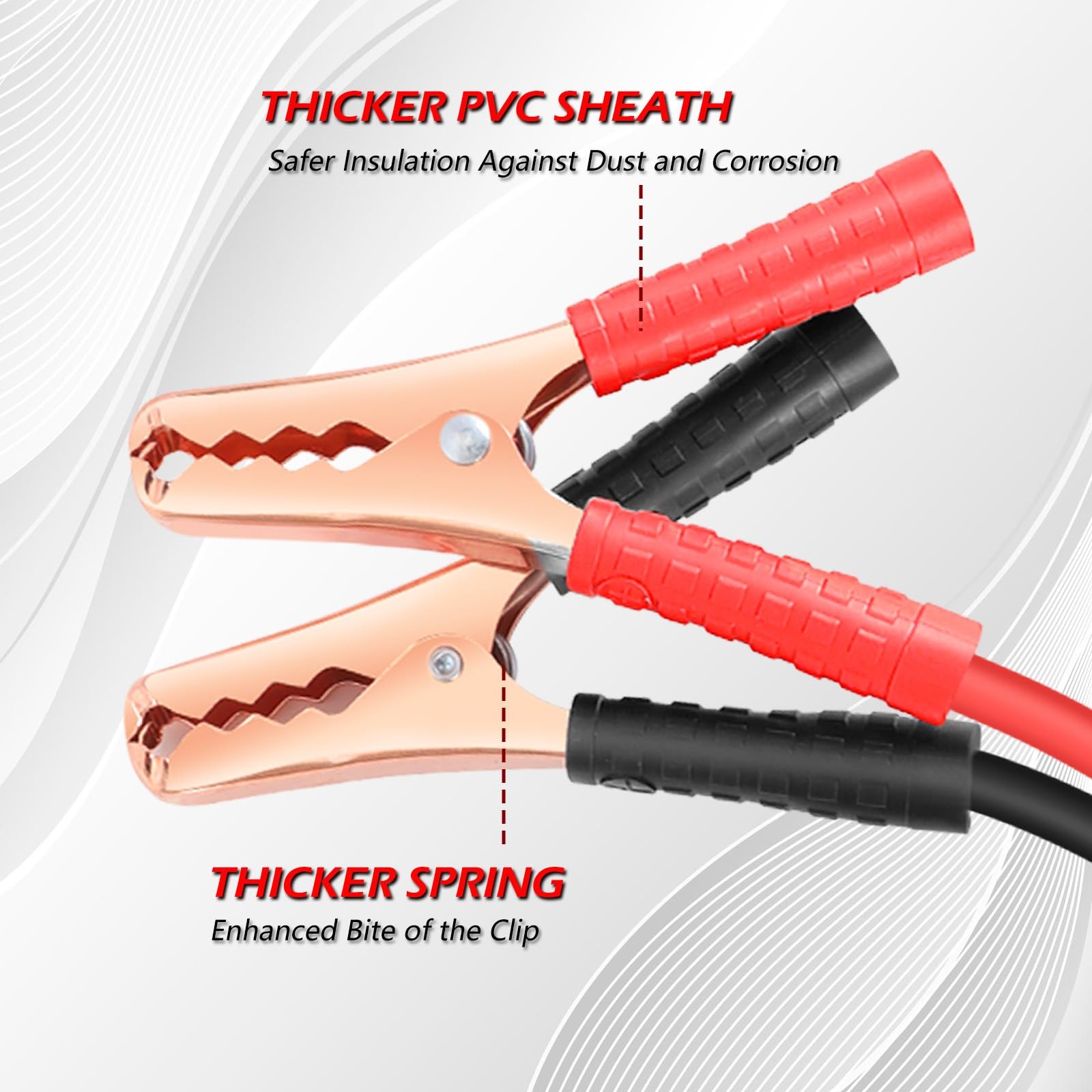 NOONE Jumper Cables for Car Battery, Heavy Duty Automotive Booster Cables for