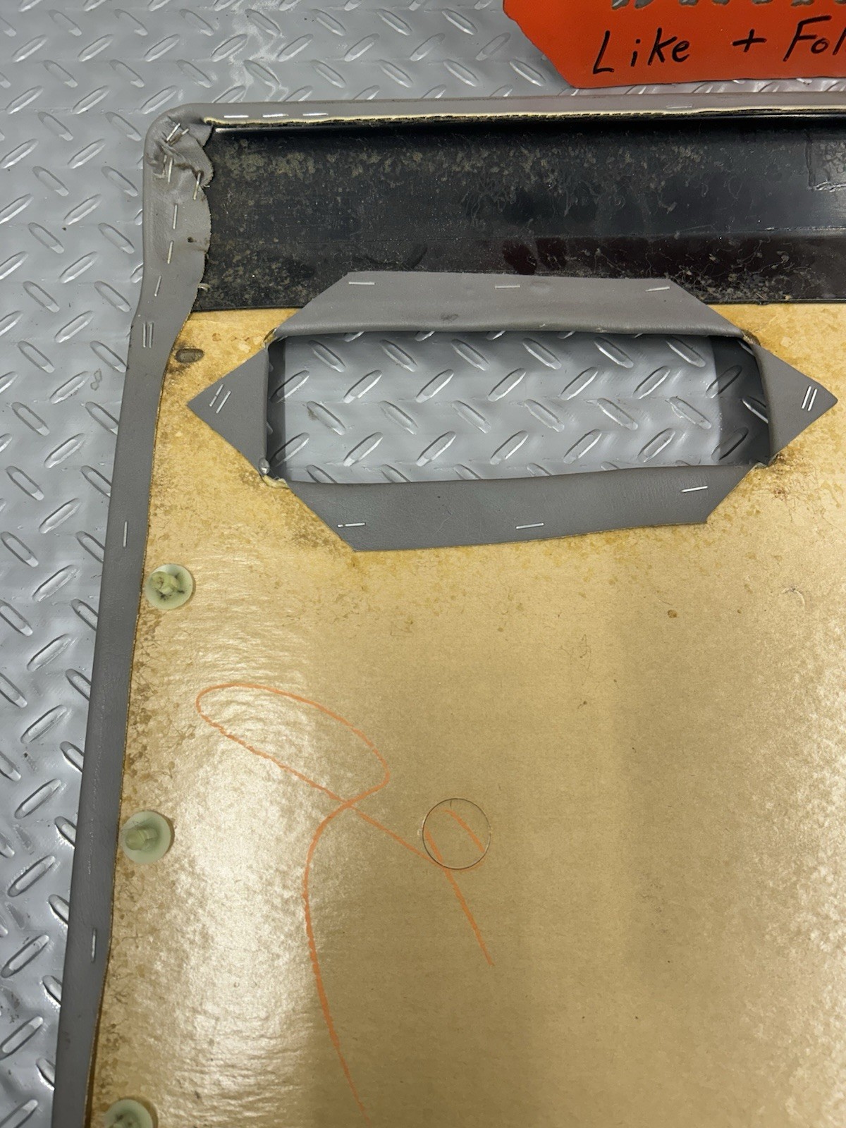 84-96 Jeep Cherokee XJ Rear Driver Side Door Panel Gray OEM