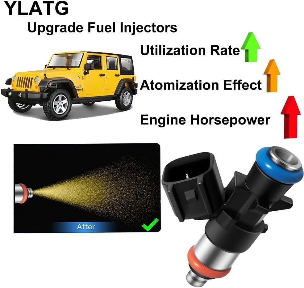 1 Set of 6 Fuel Injectors For Chrysler Dodge Ram Jeep 3.6L 5184085AC 0280158233