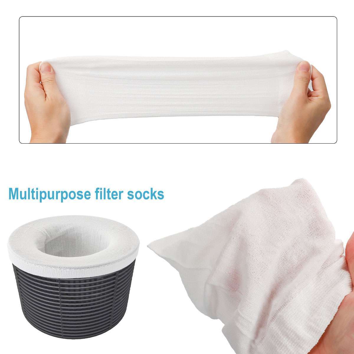 10 30 Pcs Pool Skimmer Socks Filter Replacement Savers for Basket Swimming Pool