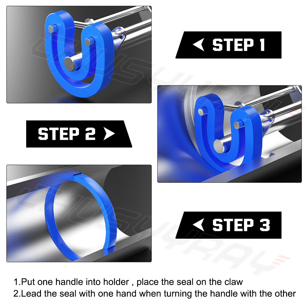 3* Hydraulic Cylinder Piston Rod Seal U-cup Installation Tool Kit Set Universal