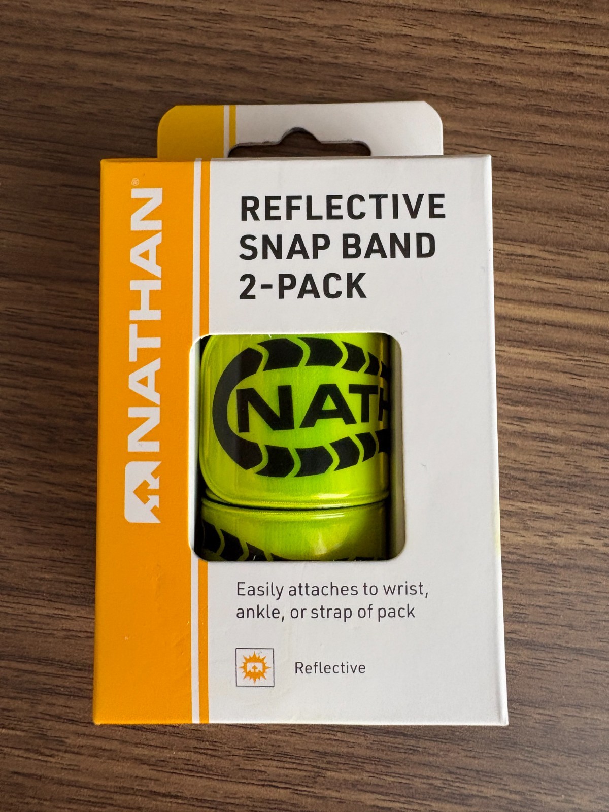 Nathan Reflective Snap Band 2 Pack For Visibility Wrist Or Ankle Safety Yellow