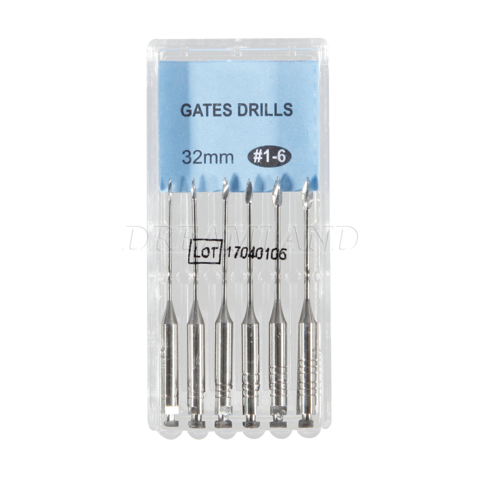 Dental GATES Glidden Drills File 32mm #1-6 Endodontic Root Canal Instrument