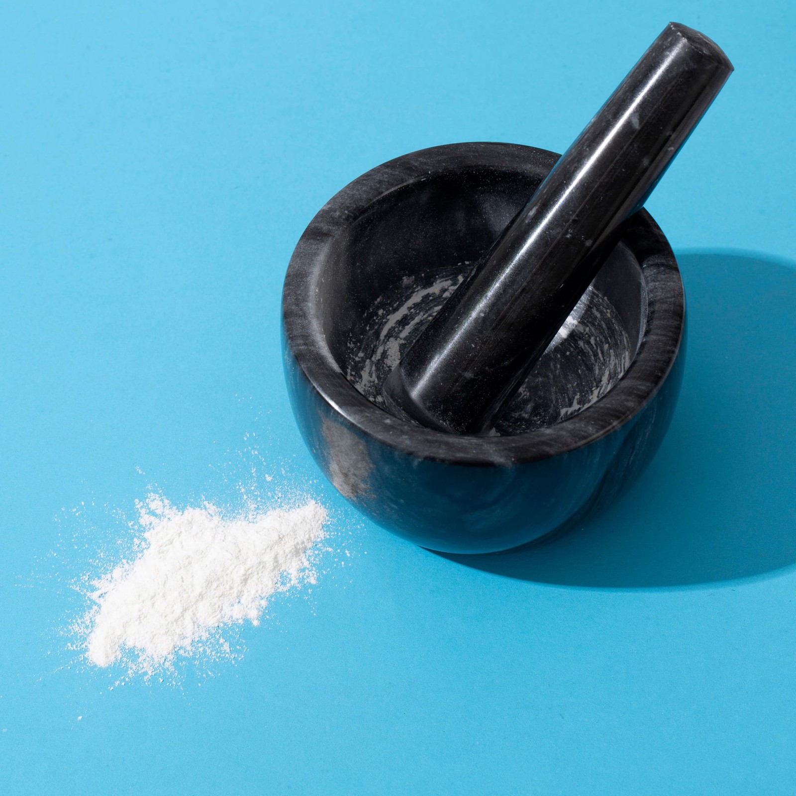 Pill Crusher, Mini Marble Mortar and Pestle Set, Pill Crusher Grinder Fine Po...