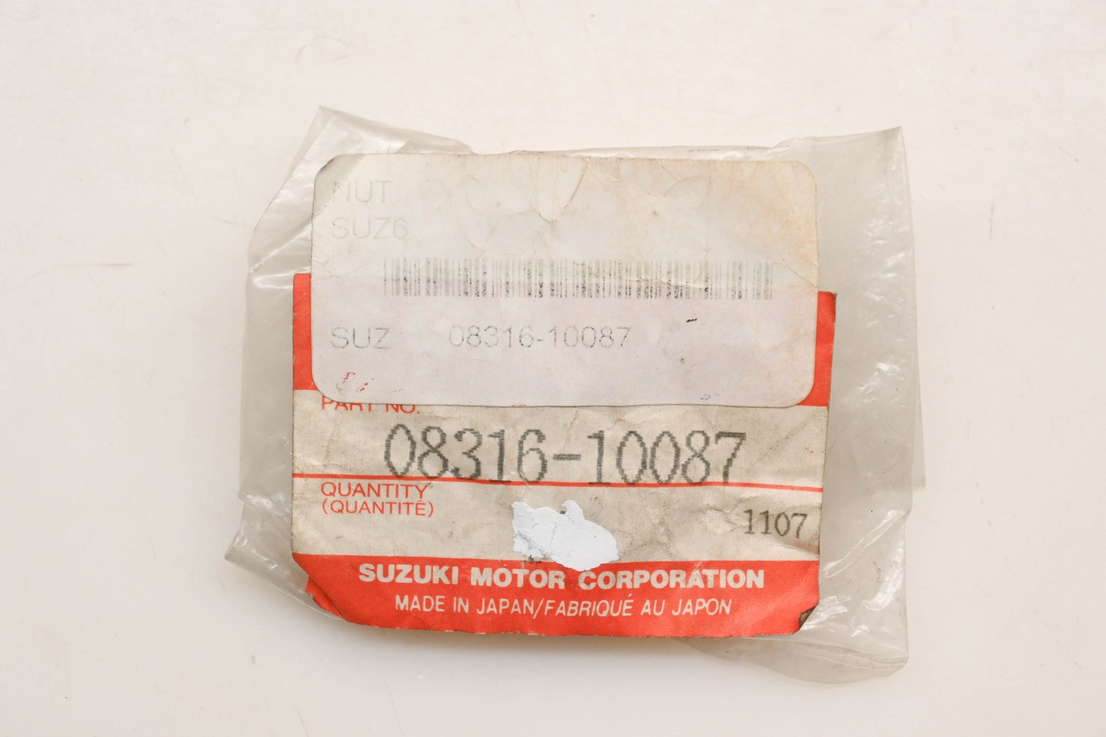 New OEM Suzuki 08316-10087 Nuts Qty 2 NOS