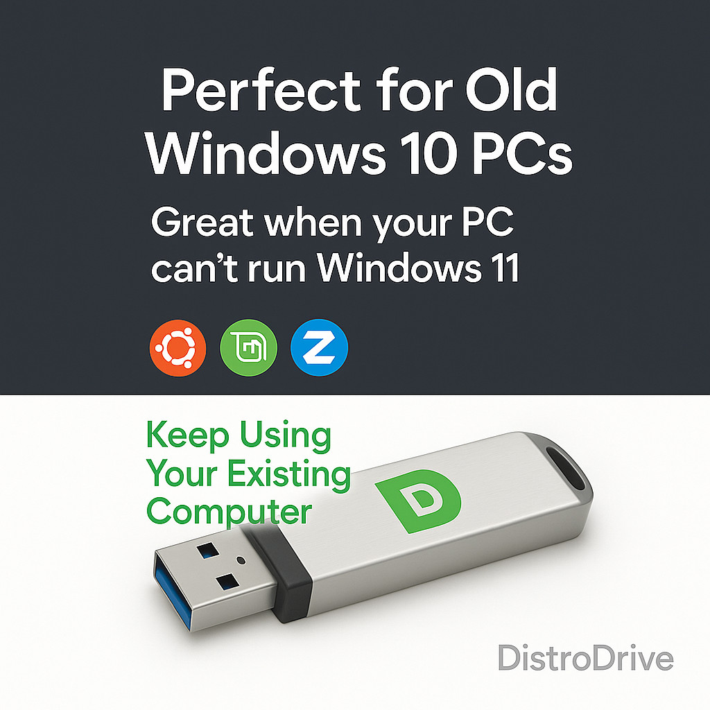 3-in-1 Linux Bootable USB Ubuntu 24.04.3 Mint 22.2 Cinnamon Zorin Revive Old PC