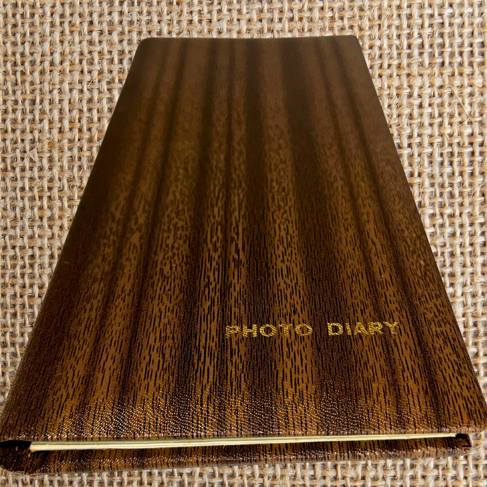 Vintage Photo Diary Album Made in Japan | 1970s–80s Faux Woodgrain Photo Sleeves