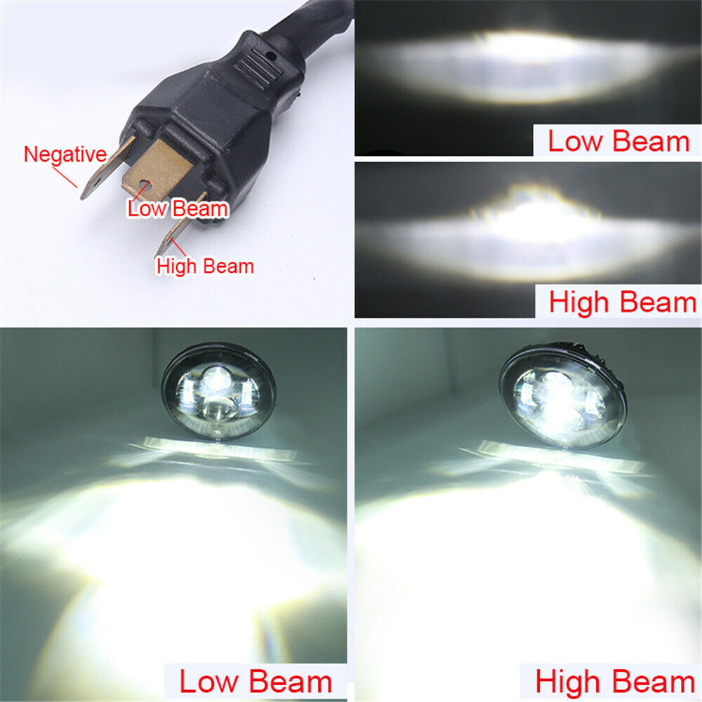 7" inch LED Headlight Hi Lo + Bracket Mounting Ring For Harley Street Glide FLHX