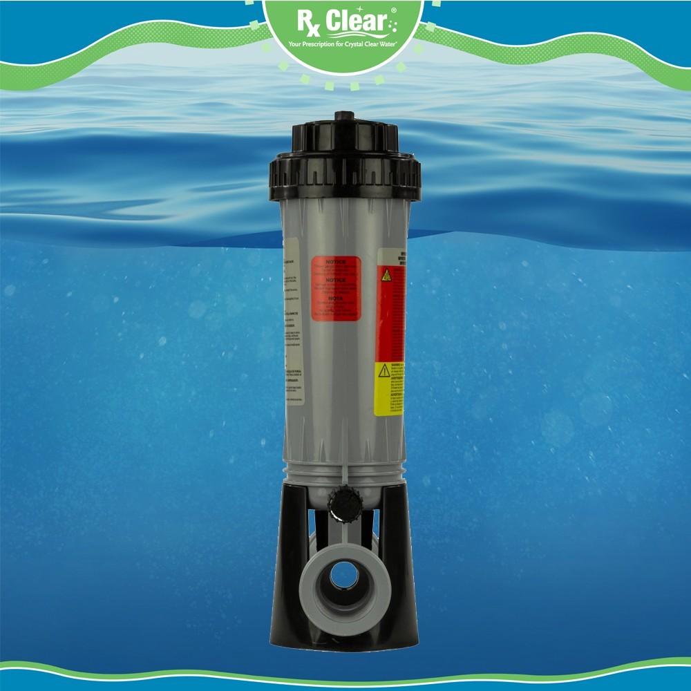 Rx Clear Above Ground Swimming Pool In-Line Chemical Chlorine Feeder
