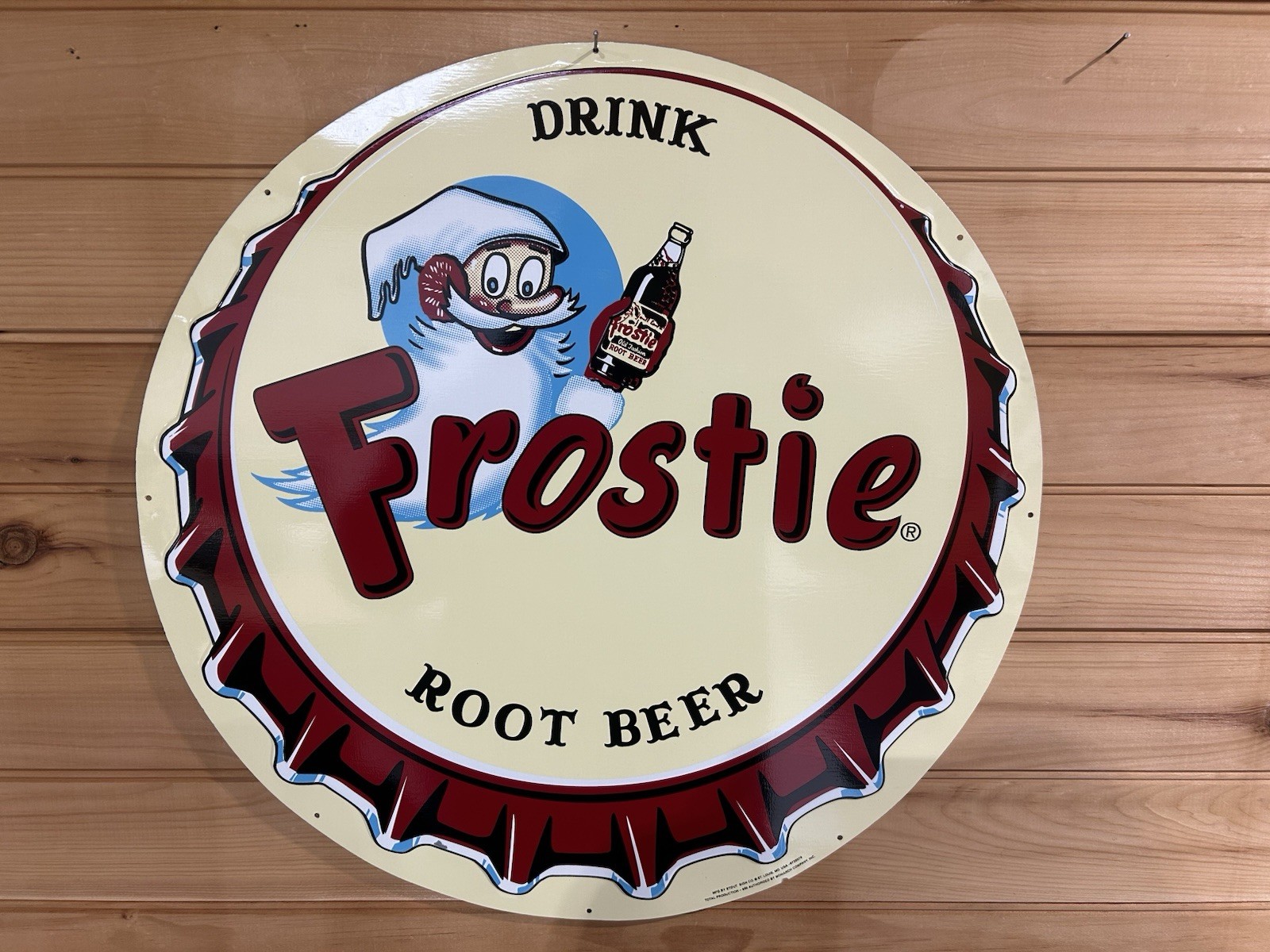 Frostie Root Beer Embossed Painted Metal Sign Stout 1-850