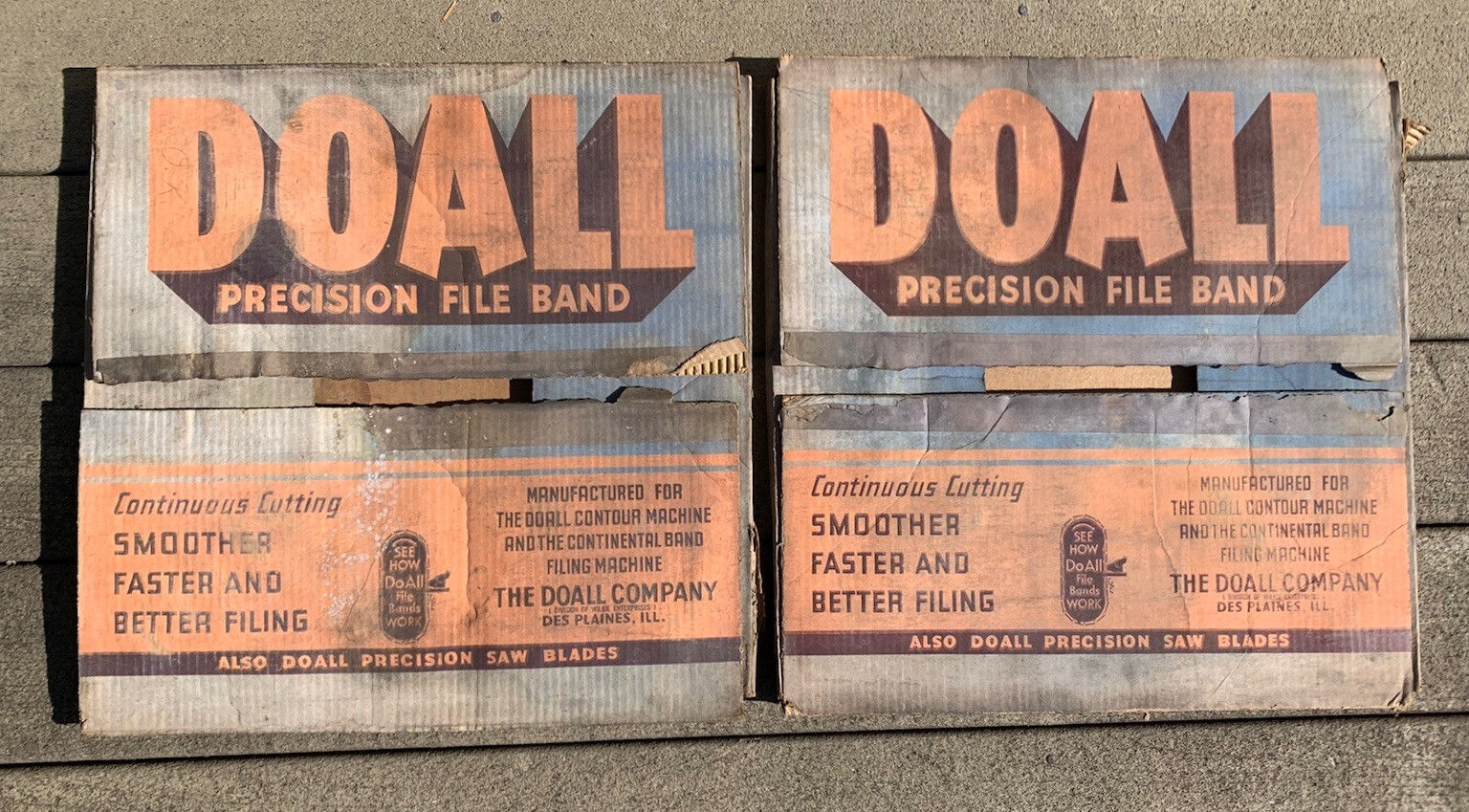 (2) Two Do all Doall band saw file blade width 3/8" OVAL bastard teeth