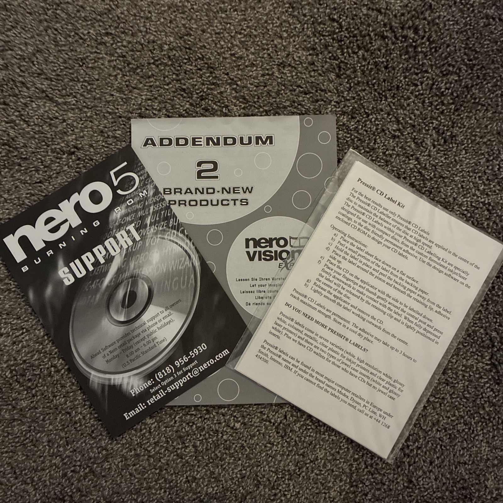Nero 5 Burning Rom CD/DVD Software CIB Disc, Book and Code.
