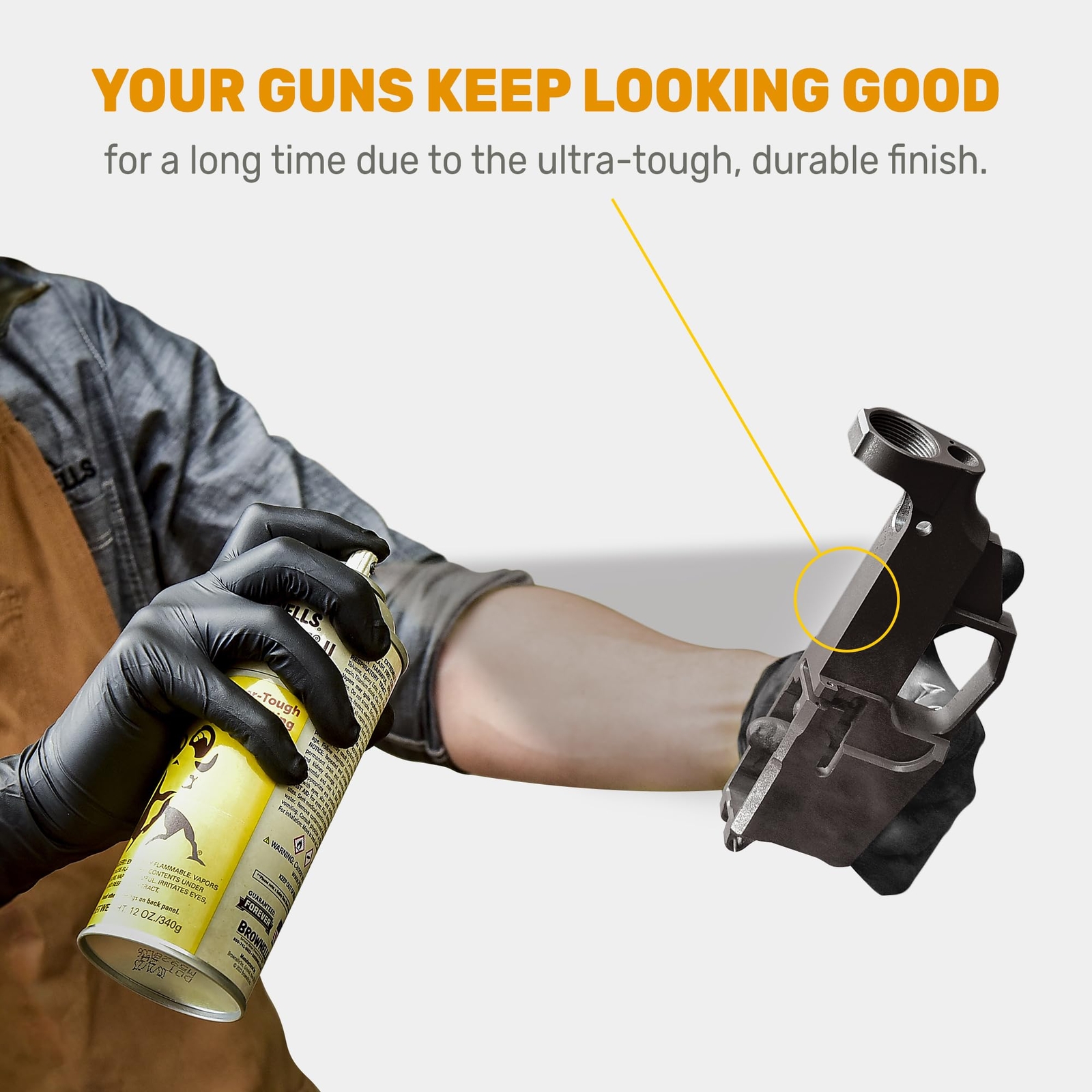 Brownells Aluma-Hyde II Firearm Finish Spray Coating Dark Parkerizing Gray