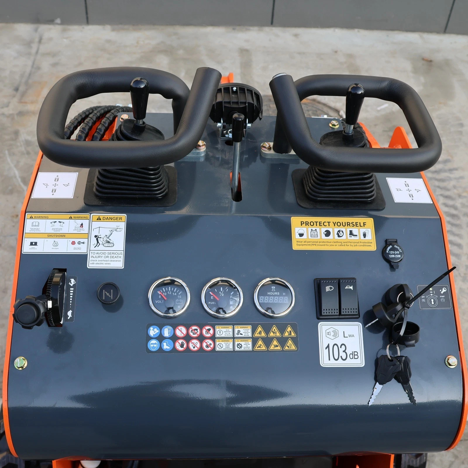 Upgraded Mini Skid Steer 24HP Tracked Loader with Three-Stage Pump
