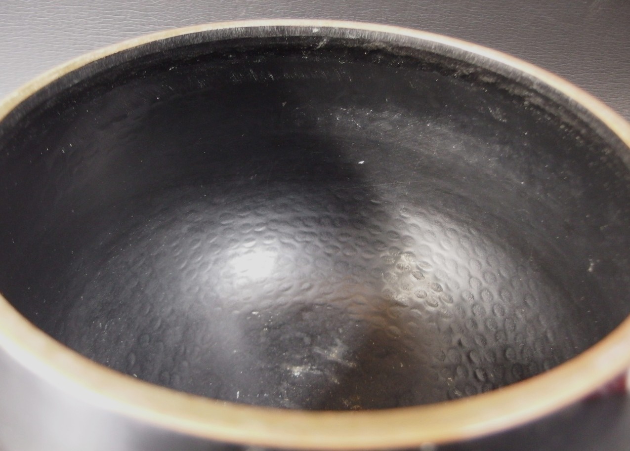 or2606 JAPANESE BUDDHIST SINGING BOWL ORIN 22.9cm / 9inch Width HANDMADE VINTAGE