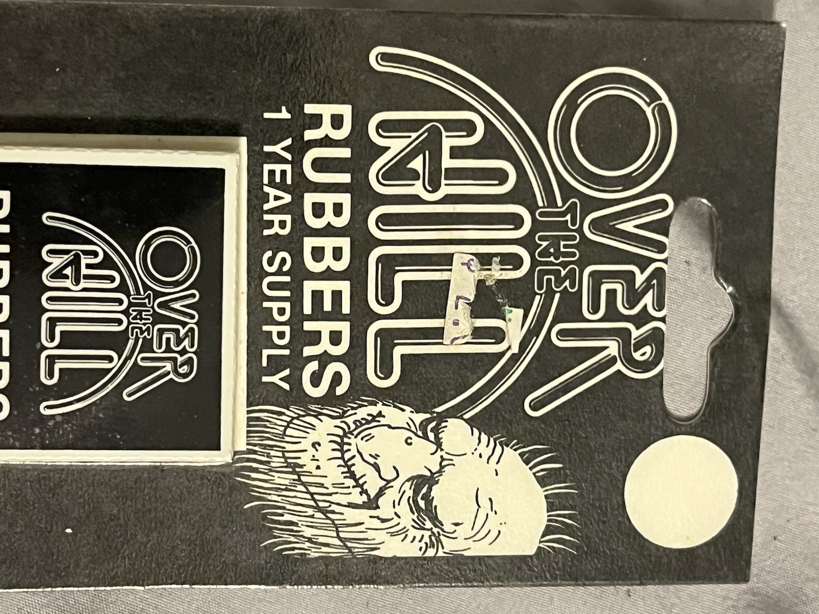 Vintage “Over The Hill Rubbers" 1 Years Supply, Contents One. Over The Hill Gag