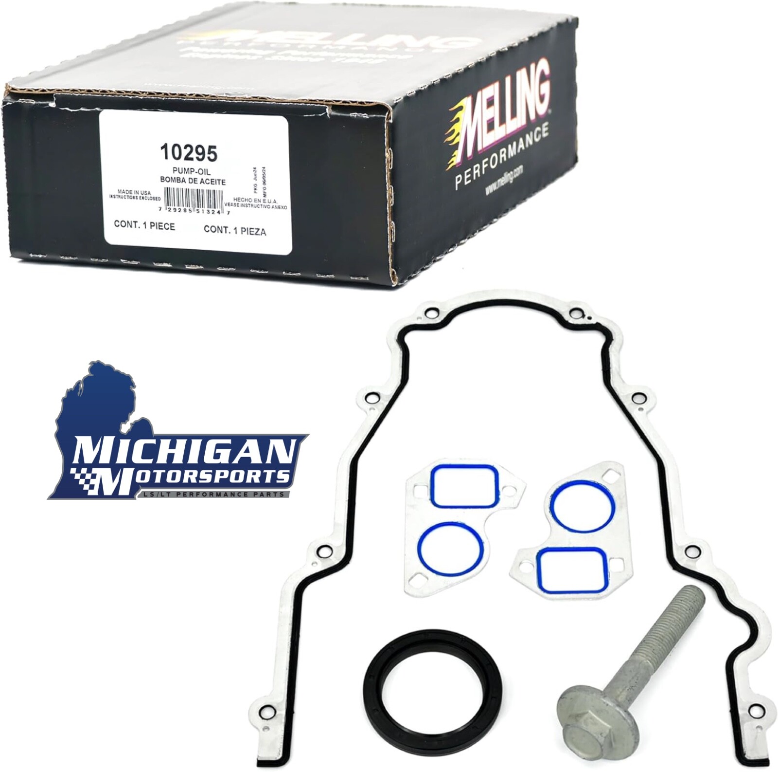 Melling 10295 Oil Pump High Pressure + LS Gasket Install Kit 4.8 5.3 5.7 6.0 6.2