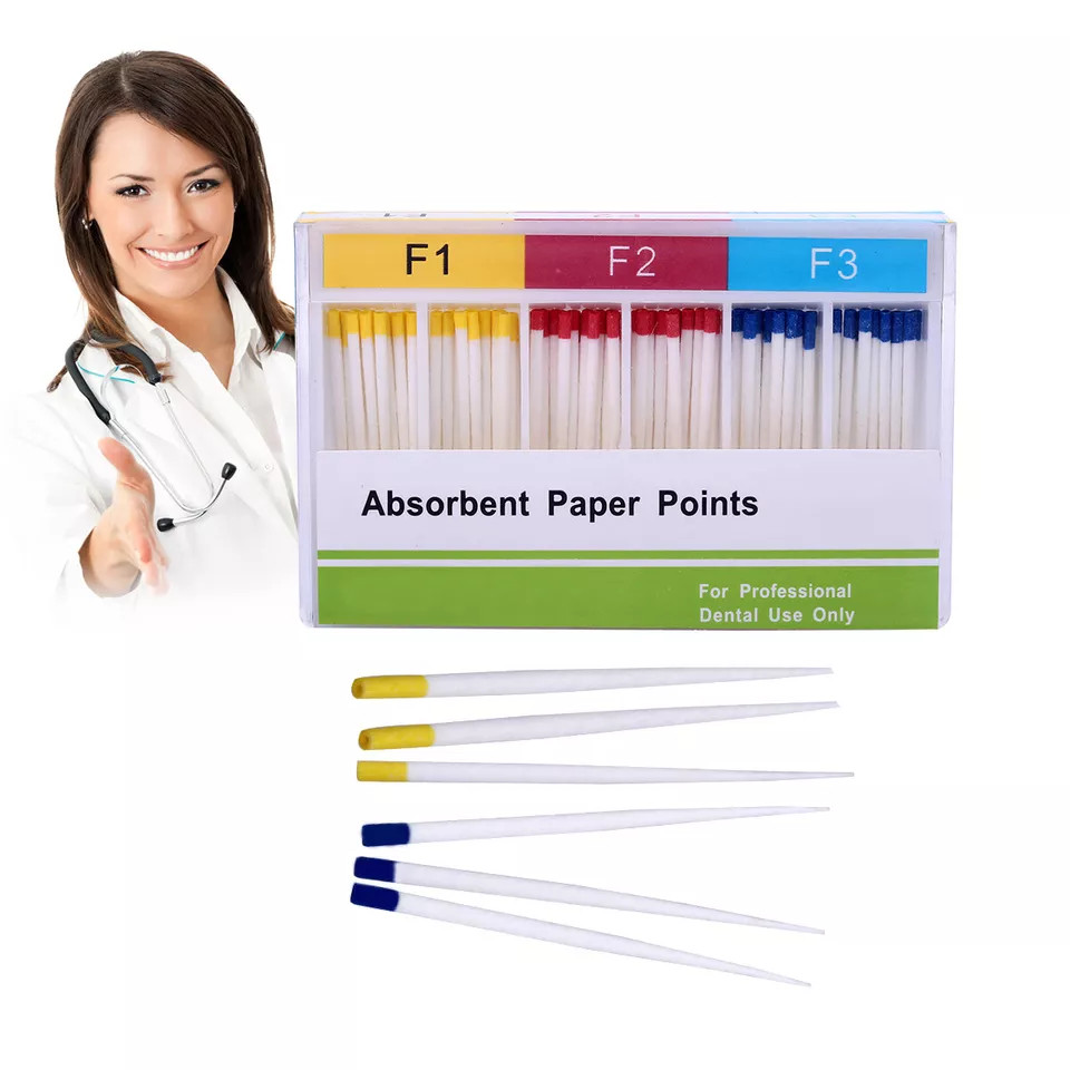 100pcs/Kit Dental Endodontic Absorbent Paper Points F1 F2 F3