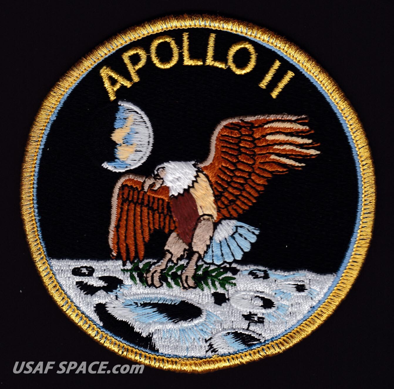 Authentic Apollo 11 AB Emblem Nasa SPACE Mission PATCH Armstrong-Aldrin-Collins