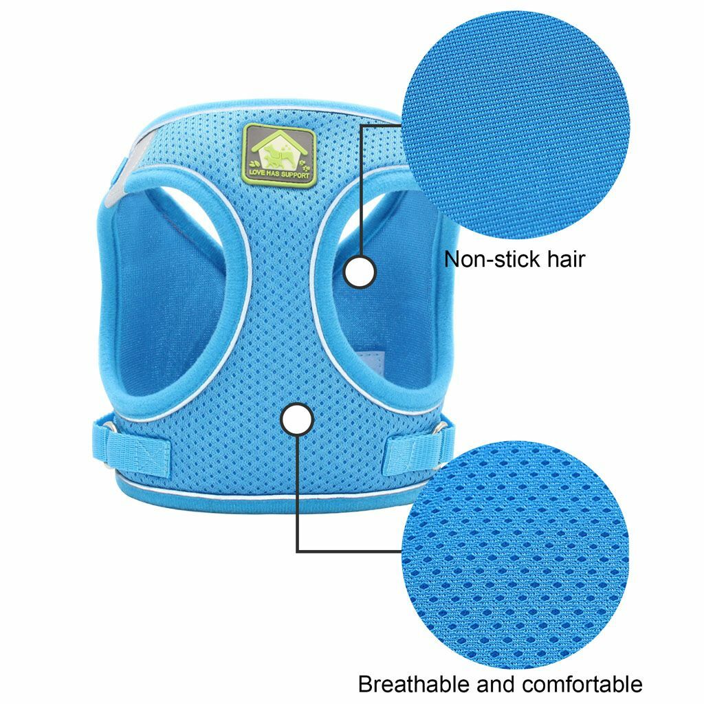 Mesh Padded Soft Puppy Pet Dog Harness Breathable Comfortable Colors XS S M L XL