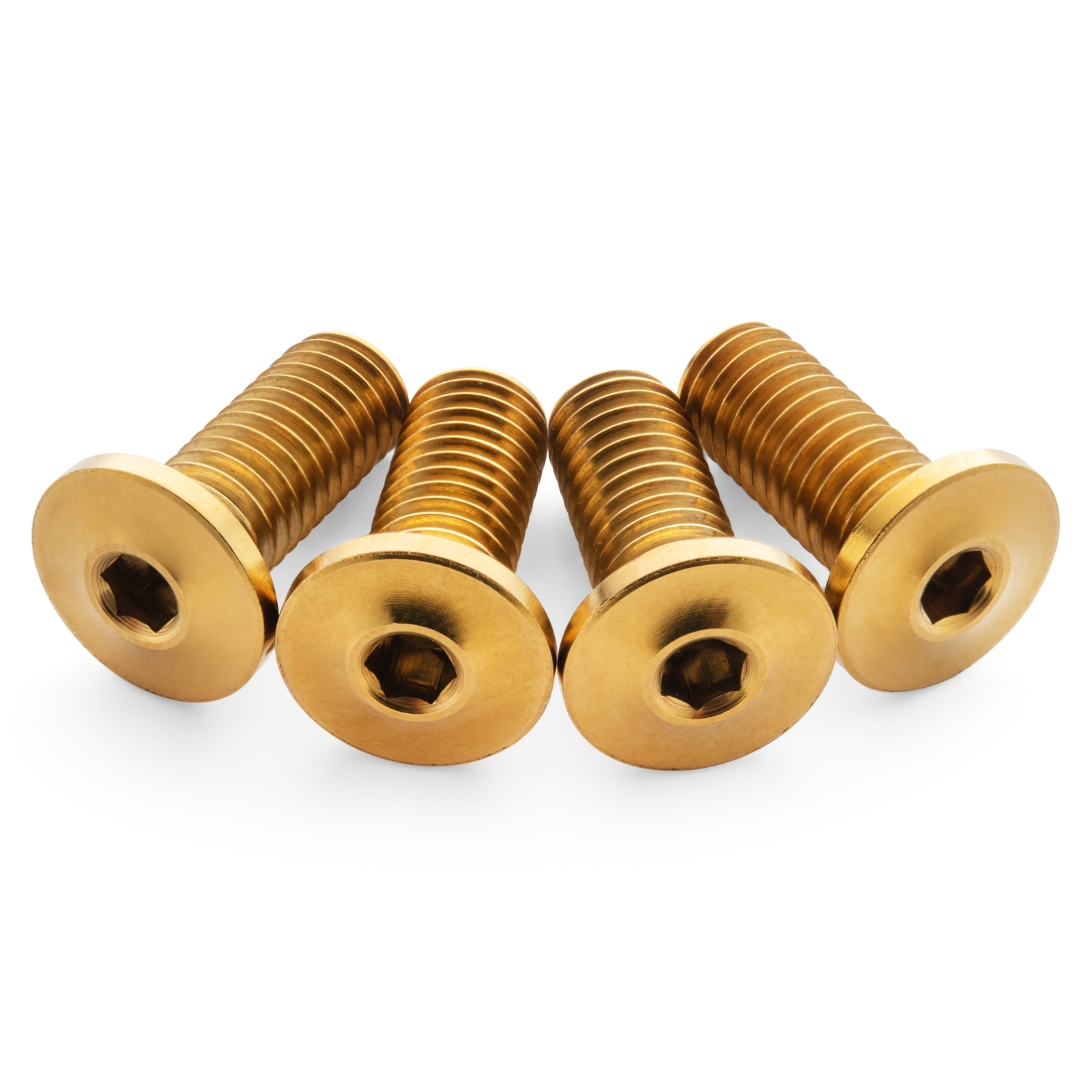 Gold Ultra-Low Profile Superlight Titanium Bottle Cage Bolts by Terske