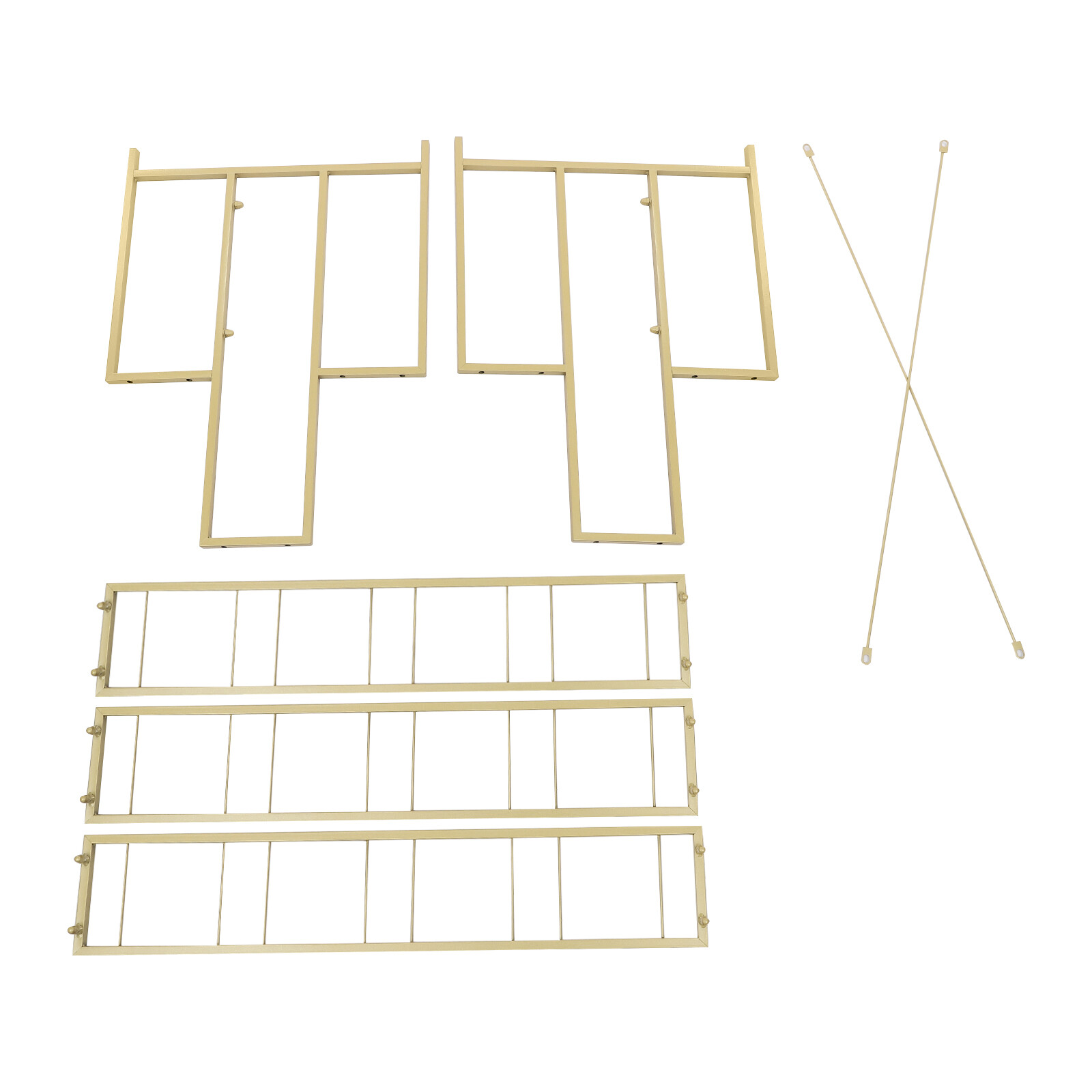 Flower Display Stand with 12 Pcs Buckets, 3 Tier Metal Stand, Indoor & Outdoor