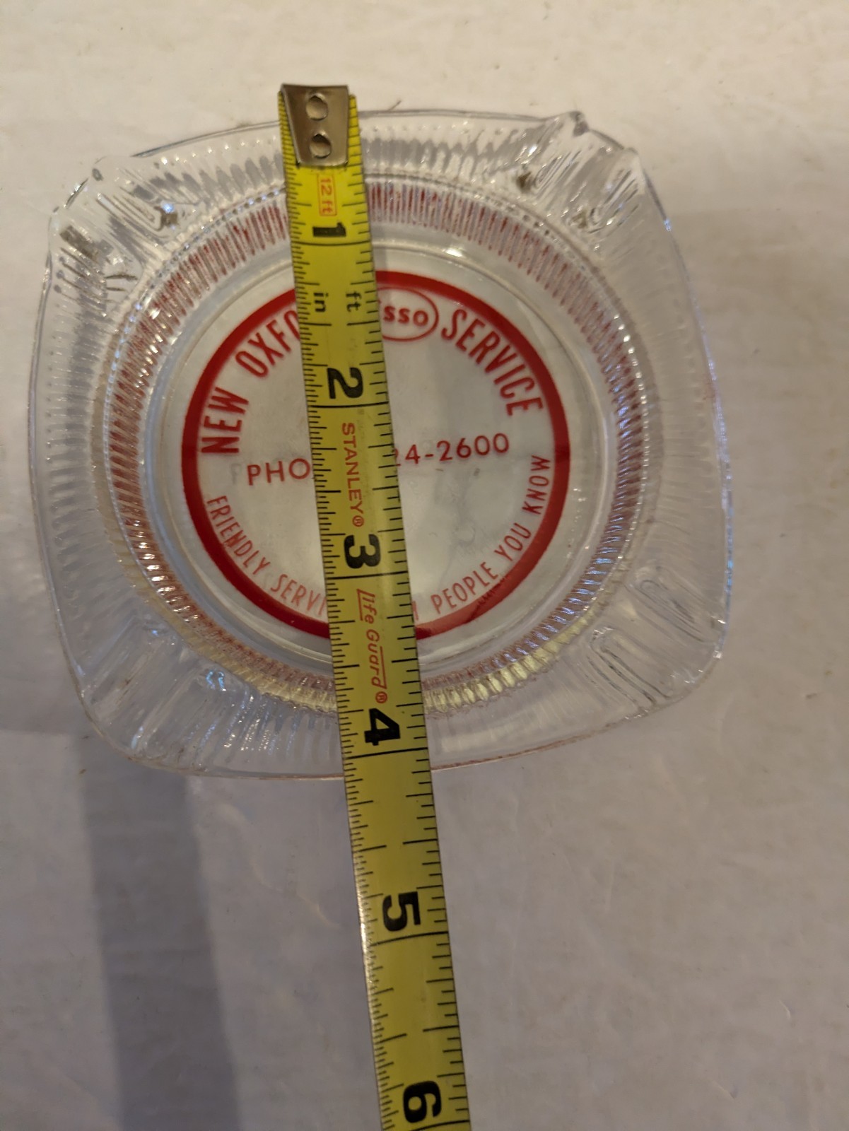 1960s Era New Oxford Pennsylvania ESSO Oil Gas Service Station ashtray VINTAGE--