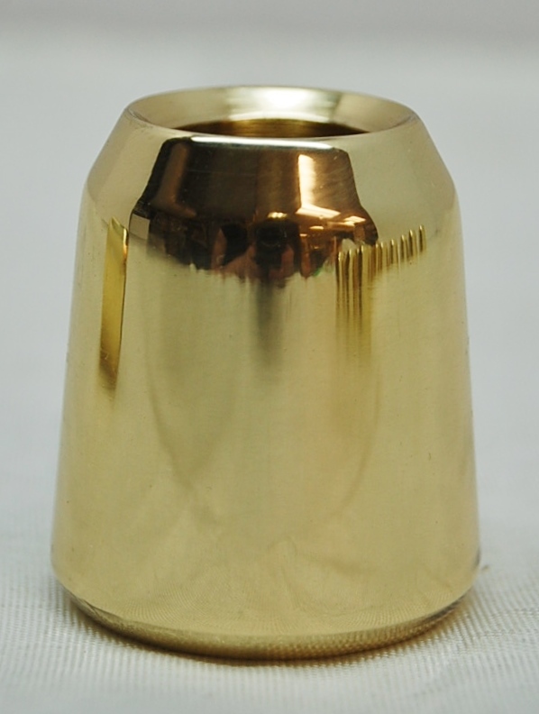12 POLISHED BRASS, SMOOTH CANDLE FOLLOWERS FOR 7/8" CANDLES (BURNERS - TOPPERS)