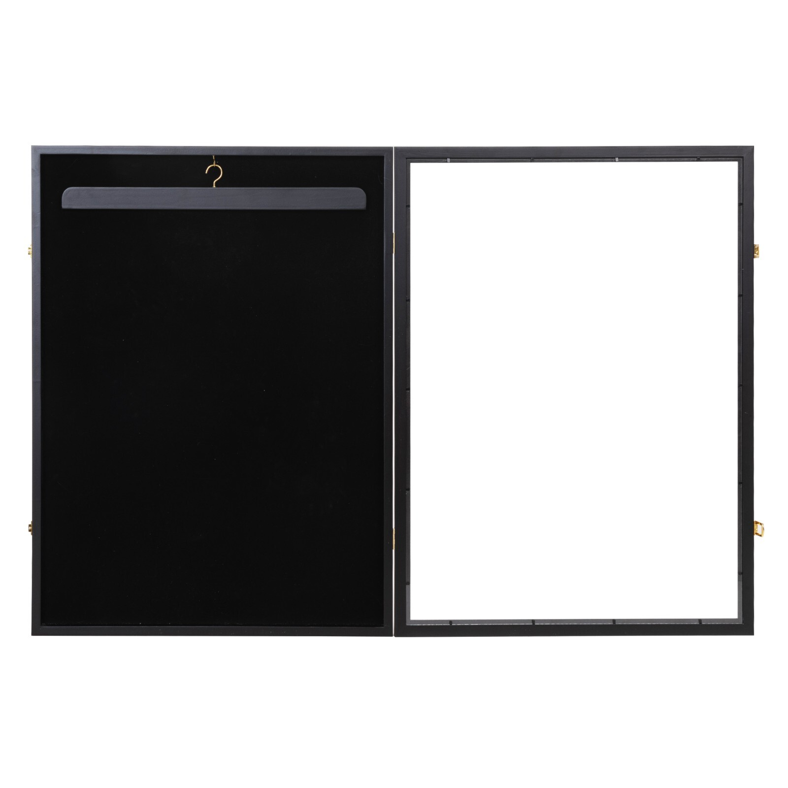 Jersey Display Case Frame Shadow Rack Box Exquisite Lockable with Hanger Wood