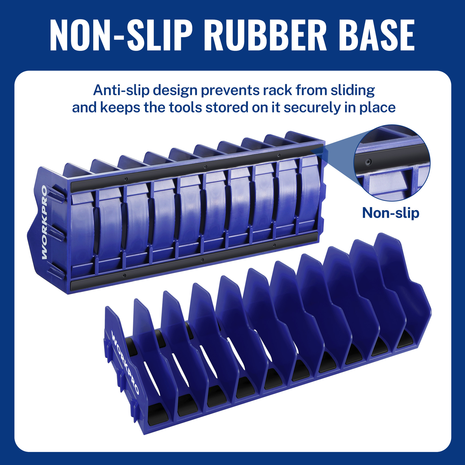 2-Pack Plier Organizer Rack 20 Slots w/Non-Slip Rubber Base Pliers Not Include