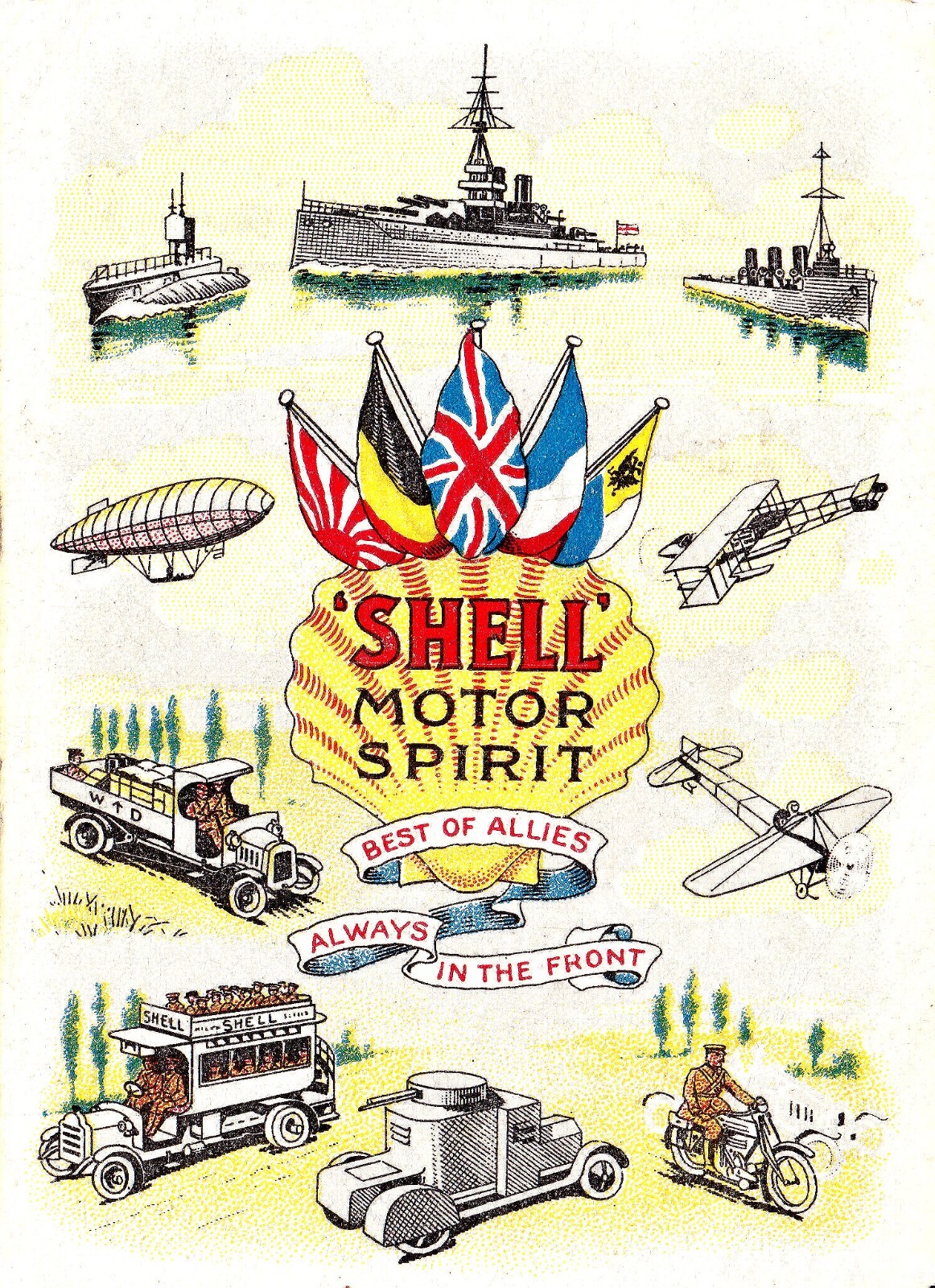 SHELL MOTOR SPIRIT WW1 ERA "BEST OF ALLIES" 5x7 REPRINT on GLOSSY PHOTO PAPER #2